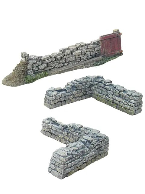 BRITAINS 17812 VALLEY SERIES 3 PIECE GATE AND CORNER WALL civil war