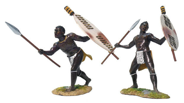 BRITAINs 20010 ZULU WAR ZULU WARRIORS ATTACKING SET #1