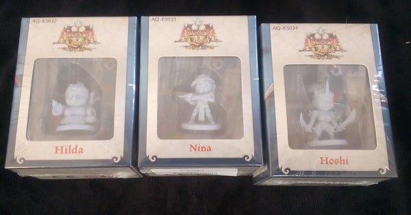 Arcadia Quest Inferno Kickstarter Exclusives - Nina, Hilda, & Hoshi
