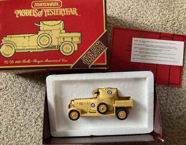 Matchbox Models of Yesteryear YS-38 1920 Rolls Royce Armoured Car