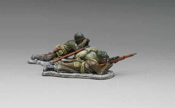 king & country 54mm ww2 American sniper set in the Bulge 2 figs BBA023 bba23