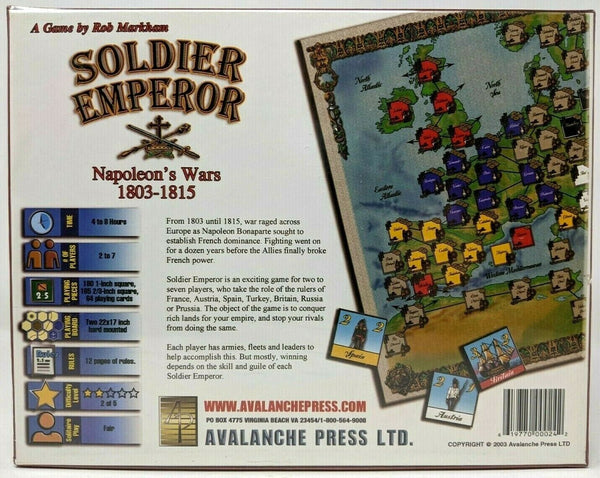 Soldier Emperor: Napoleon's Wars 1803-1815 - Avalanche Press ~ unpunched unused