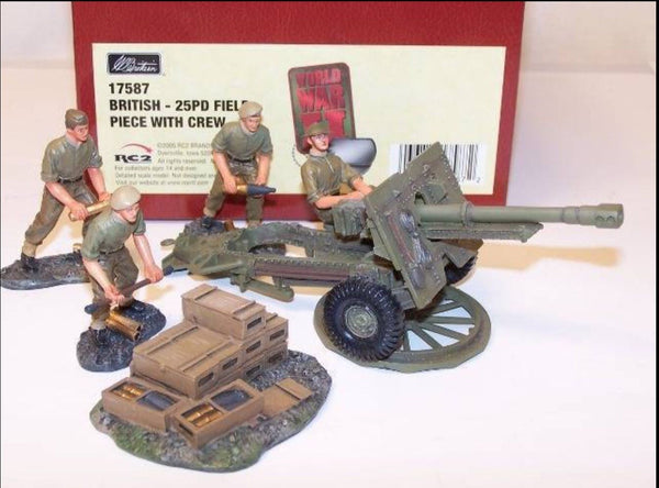 Britains 17587 WWII 25lb British Field Gun with Crew