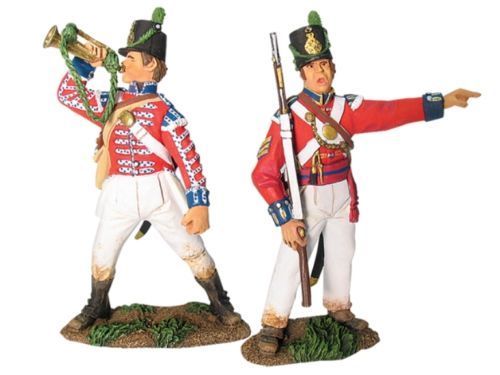 BRITAINS 17883 NAPOLEONIC BRITISH COLDSTREAM GUARDS NCO & BUGLER