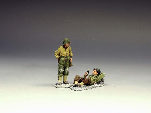 KING & COUNTRY BATTLE OF THE BULGE BBA028 U.S. TAKING IT EASY MIB