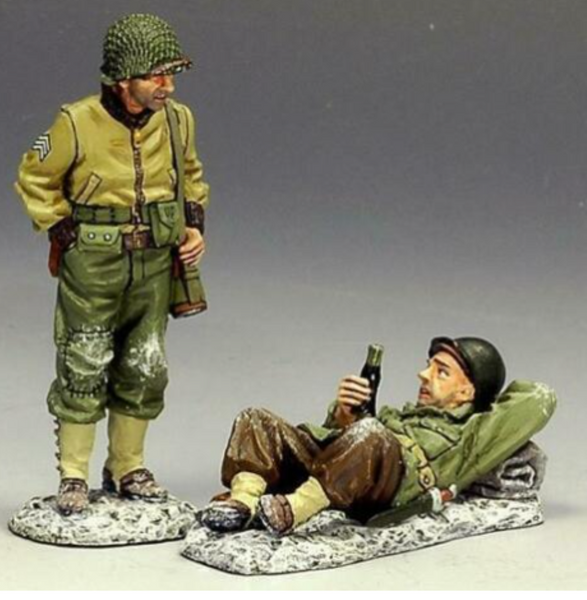 KING & COUNTRY BATTLE OF THE BULGE BBA028 U.S. TAKING IT EASY MIB