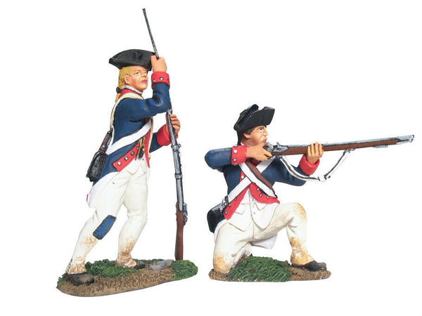 BRITAINS 17961 AMERICAN CONTINENTAL FIRING LINE SET 2 revolution