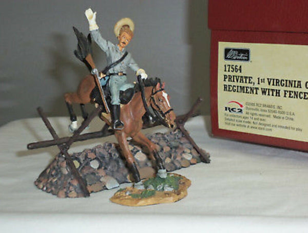 Britains 17564 Private 1st Virginia Cavalry with Fence, American Civil War