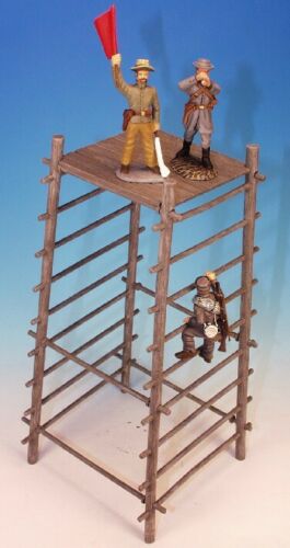 FRONTLINE FIGURES CIVIL WAR A.C.A.2 Confederate Signalling Tower With 3 soldiers